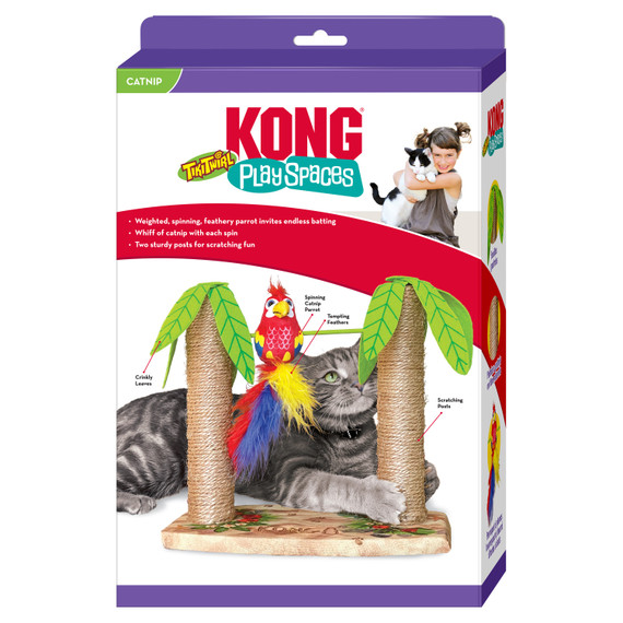 Kong Play Spaces Tiki Twirl Cat Toy - 11-3/4" X 13-3/4"