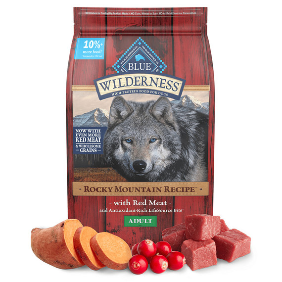 Blue Buffalo Blue Wilderness Red Meat with Wholesome Grains for Adult Dog - 24 lb