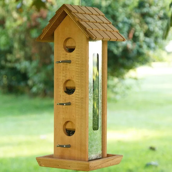 Perky-Pet Tin Jay Wood Wild Bird Feeder