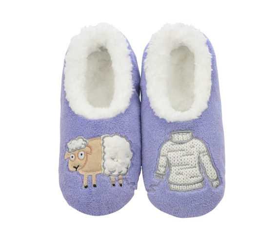 Snoozies Women's Sheep/Sweater Pairables Slippers - Small