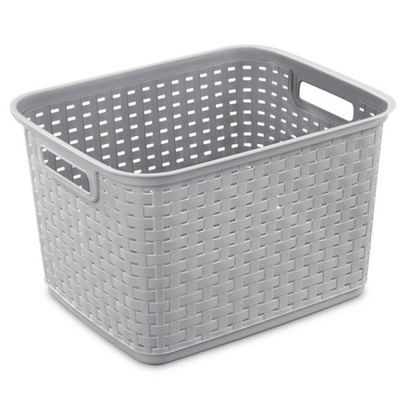 Sterilite Tall Weave Basket - Cement