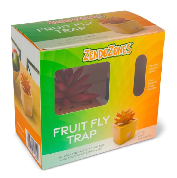 Zendozones Fruit Fly Trap Succulent - Terracotta