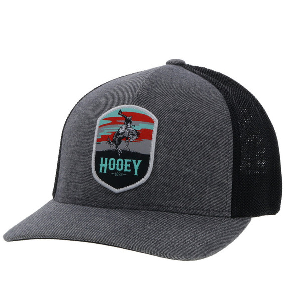 Hooey Men's Cheyenne Flexfit Hat - Grey/Black