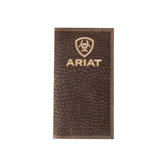 Ariat Men's Pebble Leather Rodeo Wallet - Brown