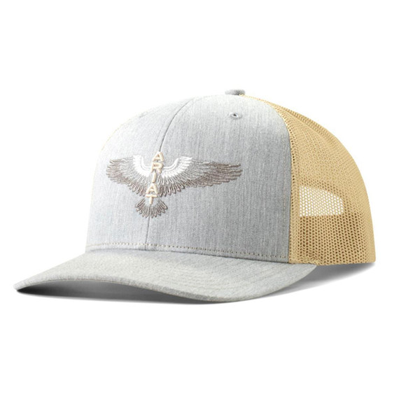 Ariat Men's Embroidered Logo Eagle Snap Back Baseball Cap - Gray/Tan