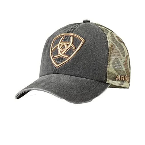 Ariat Women's Logo Ponytail Cap - Black/Camo