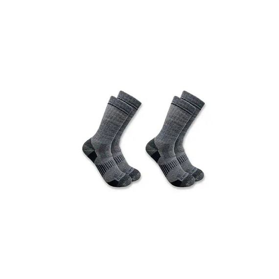 Carhartt Men's Midweight Synthetic-wool Blend Boot Sock - Navy - 2 pk