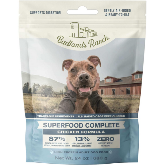 Badlands Ranch Superfood Complete Chicken Formula Dog Food - 24 oz