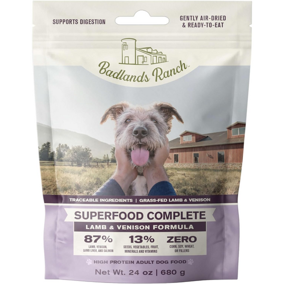 Badlands Ranch Superfood Complete Lamb & Venison Formula Dog Food - 24 oz