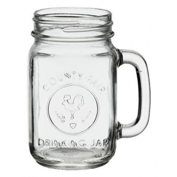 Down to Earth Drinking Jar - Clear- 16 oz