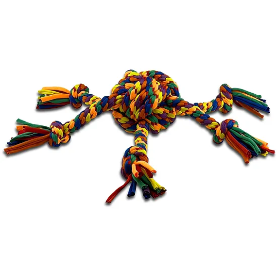 Petsport Kaleidoscope Rope Medium Pinata Dog Toy - 18"