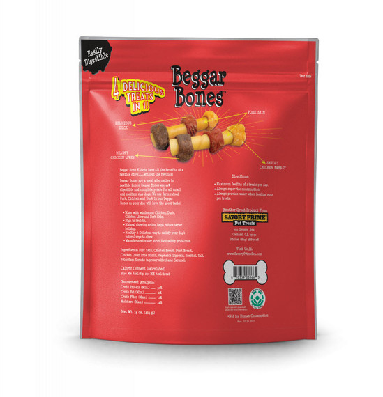 Savory Prime Beggar Bones 4in1 Kabobs 7 Pack