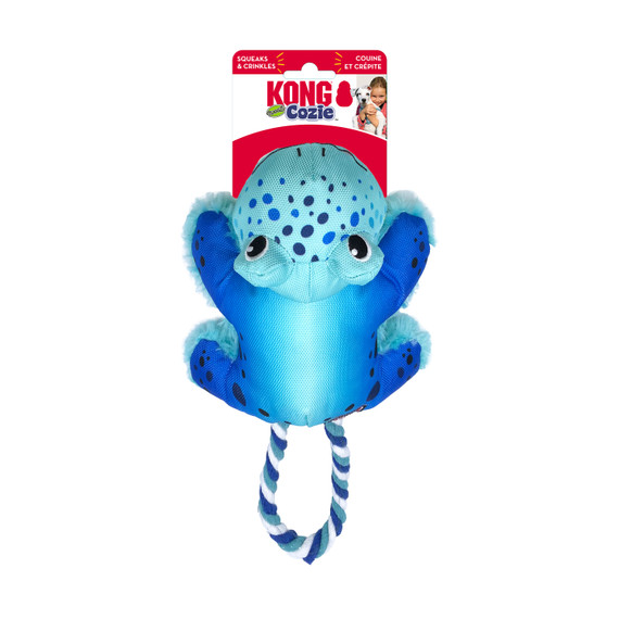 Kong Cozie Tuggz Frog Dog Toy - Small/Medium