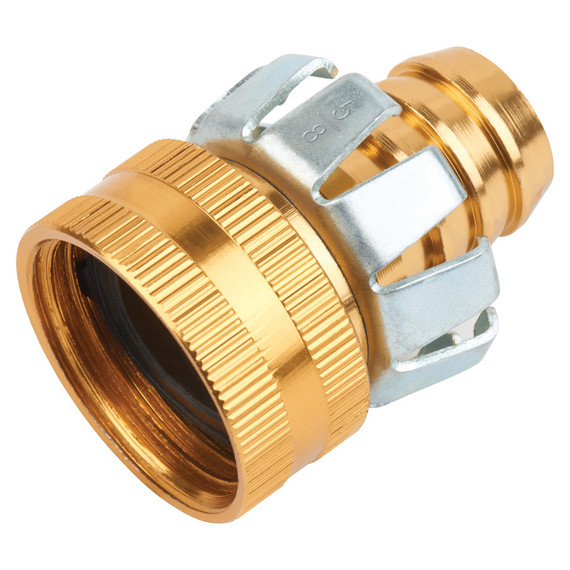 Melnor 5/8" Metal Clinch Female Hose Repair - 1-1/4" X 1-1/4" X 1-5/8"