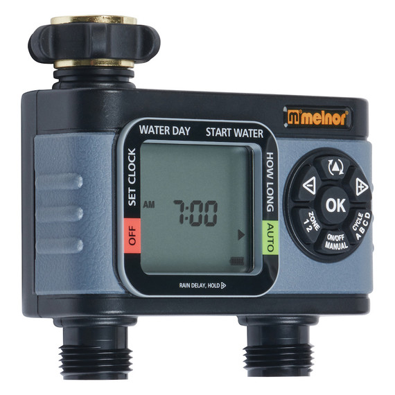 Melnor HydroLogic 2-Zone Digital Water Timer - 5-3/8" X 2-1/2" X 5-1/8"