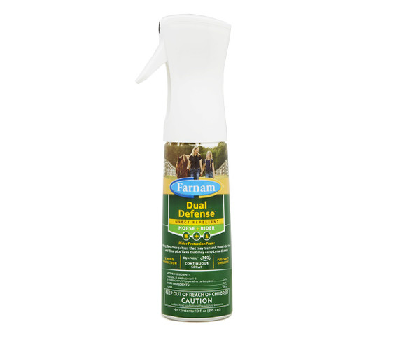 Farnam Dual Defense Insect Repellent Horse + Rider Fly Control - 10 oz