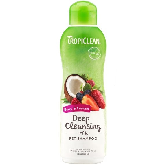 Tropiclean Berry & Coconut Deep Cleansing Shampoo for Pets - 20 oz