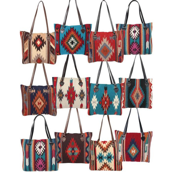 El Paso Saddle Women's Blanket Wool Maya Modern Purses - 10 pk