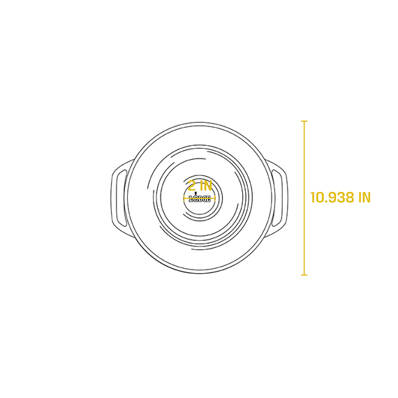 Lodge Enamelware Round Cast Iron Dutch Oven in Oyster with Lid - 6 qt - White 