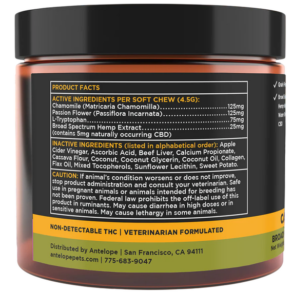 Super Snouts Chill + Out Calming Hemp Soft Chews - 60 ct