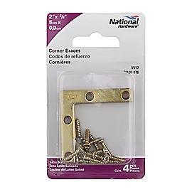 National Hardware Brass Corner Brace