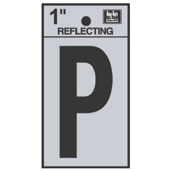 Hy-Ko 1" Vinyl Reflective Adhesive Sign - Black/Silver