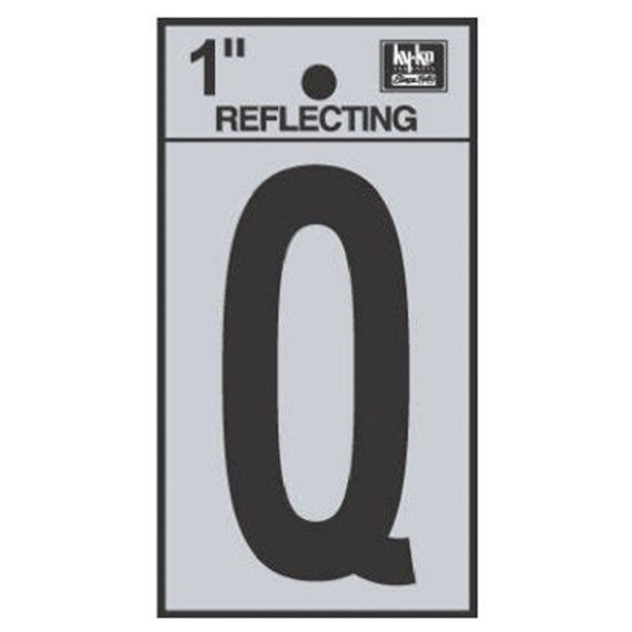 Hy-Ko 1" Vinyl Reflective Adhesive Sign - Black/Silver