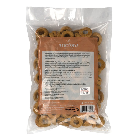 Darford Organic No Corn Peanut Butter Dog Treats - 1 lb