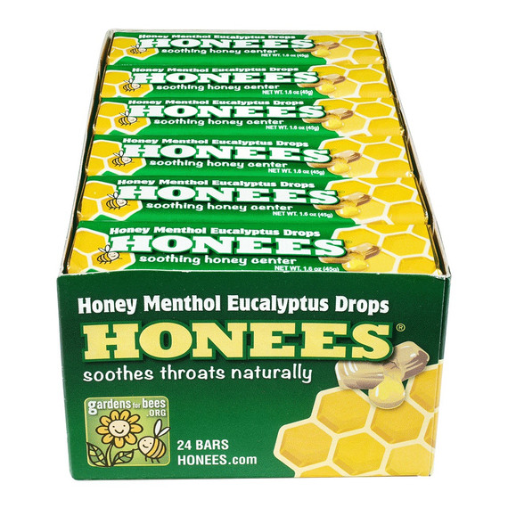 Honees Honey Menthol Eucalyptus Drops Stick - 9 pcs