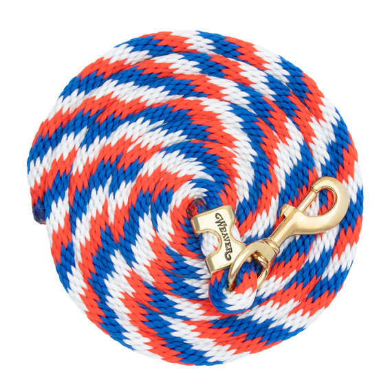 Weaver Equine Poly Lead Rope with a Solid Brass 225 Snap - 10'