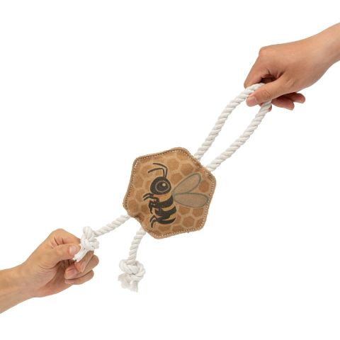 Territory Pet Natural Leather Tug Dog Toy - 14"