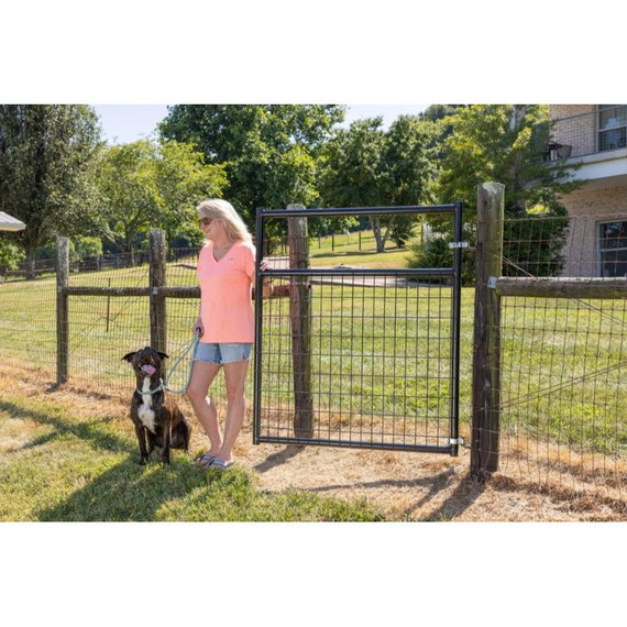 Behlen Adjustable Bolt-On Hinges Tube Gate - 2" X 4" - Black