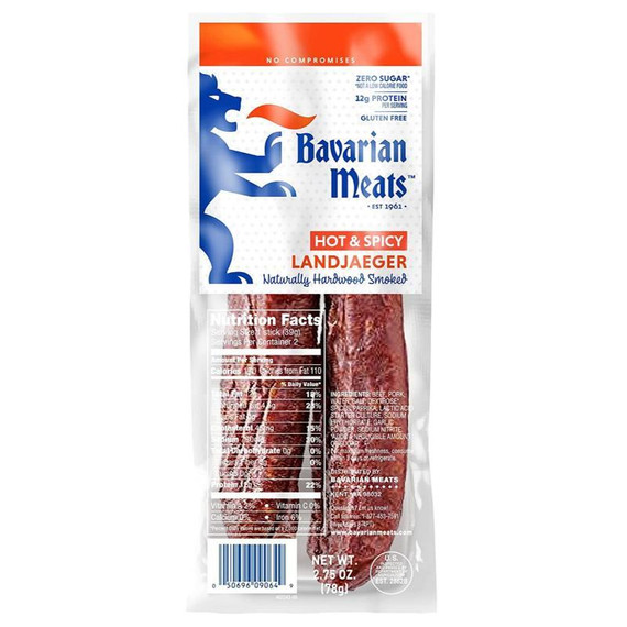 Bavarian Meats Spicy Landjaeger Snack Sticks - 2 ct