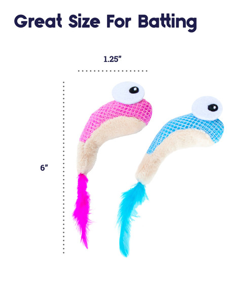 Catstages Dental Shrimpies Cat Chew Toy - 2 pk