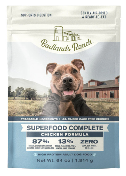 Badlands Ranch Superfood Chicken Formula Dog Food - 64 oz