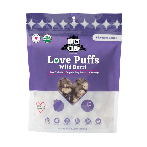 Lord Jameson Love Puffs Wild Berri Organic Dog Treats - 4 oz