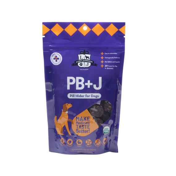 Lord Jameson PB+J Organic Pill Hider Dog Treats - 6 oz