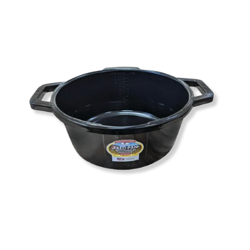 22qt Black Feed Pan w/Handles