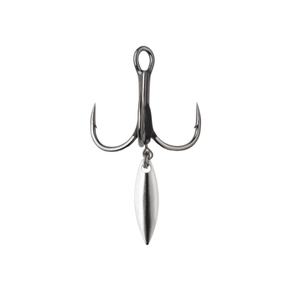 VMC Bladed Hybrid Treble Short Hook - Black