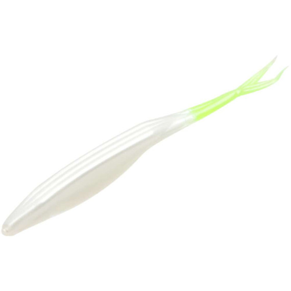 Zoom Super Fluke Baitfish Imitator - White Pearl/Chartreuse Tail