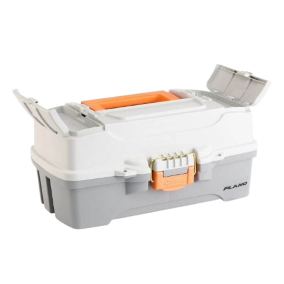 Plano 2 Tray Tackle Box - Light Grey/Dark Grey