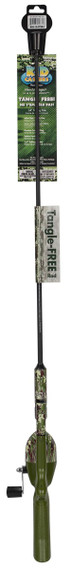 Profishiency Kid Cast Green Camo Tangle Combo - 34"