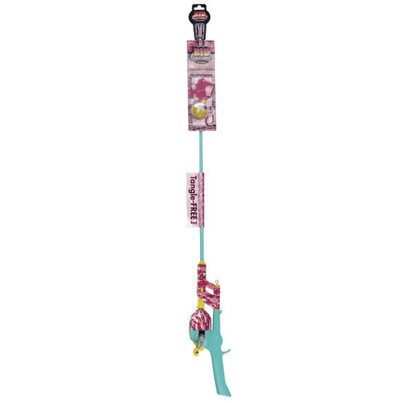 Profishiency Kid Cast Green Camo Tangle Combo - 34"