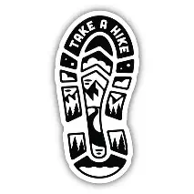 Take A Hike Boot Tread Sticker