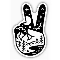 Peace Outdoor Scene Sticker