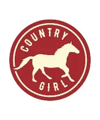 Country Girl Horse Badge Sticker