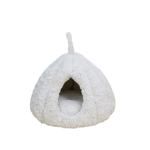 PetPals Rose Hut Bed - Ivory - 17.7"
