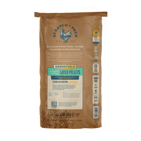 Scratch & Peck Essentials Organic Layer Pellet 16% 35lb
