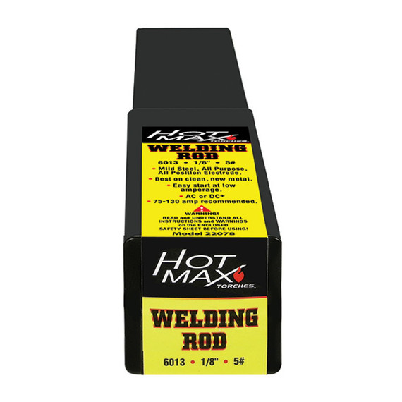 Hot Max E6013 1/8" Arc Welding Electrodes - 5 Lb