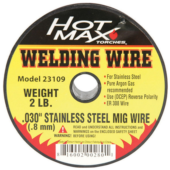 Hot Max 0.030" Stainless Steel Mig Welding Wire - 2 Lb